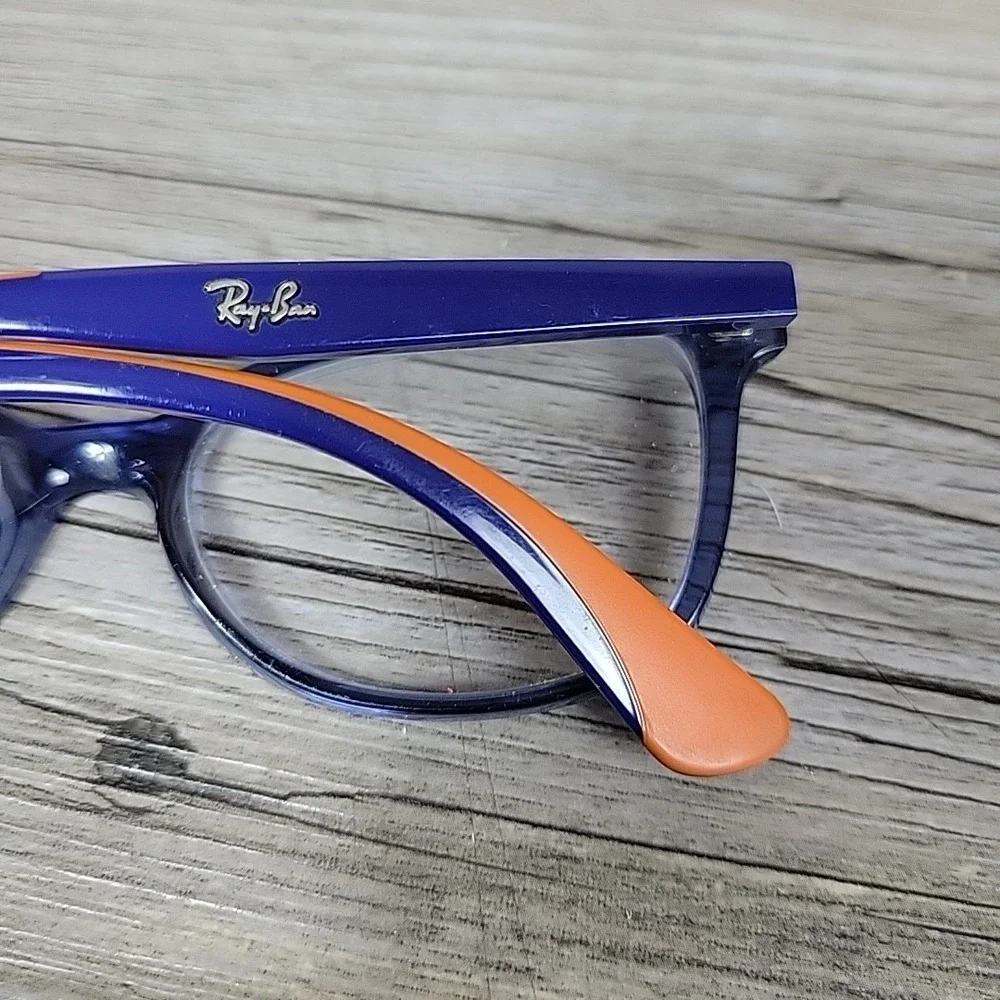 Ray-Ban Jr RB 1586 3775 Eyeglasses Frames Blue Orange  49-16 130mm Full Rim Kids